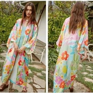 NWT Spell Margi House Maxi Robe Tutti Fruiti Size M